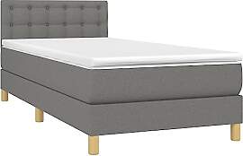 vidaXL Boxspringbett mit Matratze Einzelbett Bett