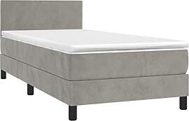 vidaXL Boxspringbett mit Matratze Einzelbett