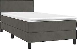 vidaXL Boxspringbett mit Matratze Einzelbett