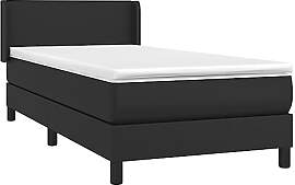 vidaXL Boxspringbett mit Matratze Kunstlederbett
