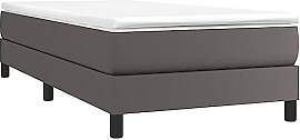 vidaXL Boxspringbett mit Matratze Kunstlederbett