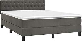 vidaXL Boxspringbett mit Matratze LED Bett