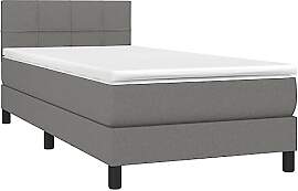 vidaXL Boxspringbett mit Matratze LED Bettgestell