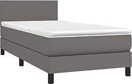 vidaXL Boxspringbett mit Matratze LED