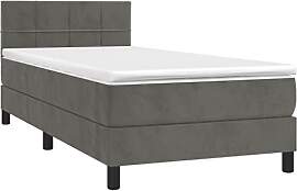 vidaXL Boxspringbett mit Matratze LED Polsterbett