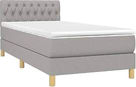 vidaXL Boxspringbett mit Matratze LED Polsterbett