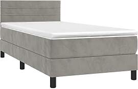 vidaXL Boxspringbett mit Matratze LED Polsterbett