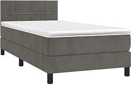 vidaXL Boxspringbett mit Matratze LED Polsterbett