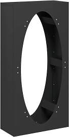 vidaXL Brennholzregal Schwarz 50x23x100 cm