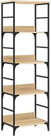 vidaXL Bücherregal, Bücherschrank mit 4