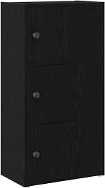 vidaXL Bücherregal Schwarz Eichen-Optik 40x24x77