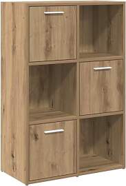 vidaXL Bücherschrank Artisan-Eiche 60,5x30x90 cm