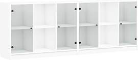 vidaXL Bücherschrank mit Türen, Bücherregal mit 