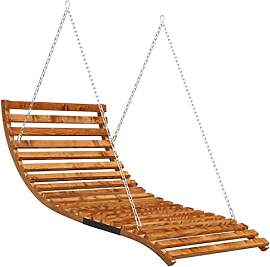 vidaXL Bugholz Bett-Schaukel Teak-Finish