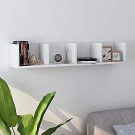 vidaXL CD Wandregal 4 Fächer Wandboard DVD Regal