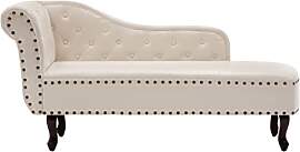 vidaXL Chesterfield Recamiere Creme Chaiselongue