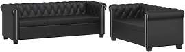 vidaXL Chesterfield Sofa Couch 2-& 3-Sitzer