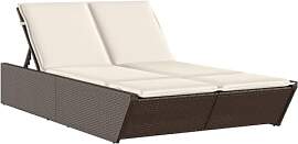 vidaXL Doppel Sonnenliege, Gartenliege mit