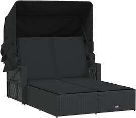 vidaXL Doppel Sonnenliege, Sonnenbett mit