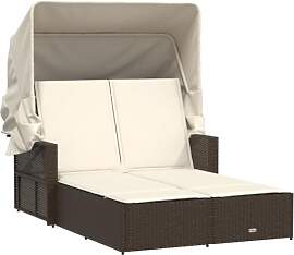 vidaXL Doppel Sonnenliege, Sonnenbett mit