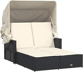 vidaXL Doppel Sonnenliege, Sonnenbett mit