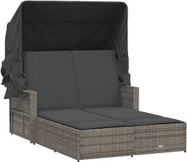 vidaXL Doppel Sonnenliege, Sonnenbett mit