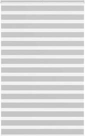 vidaXL Doppelrollo Hellgrau 140x200 cm Stoffbreite 