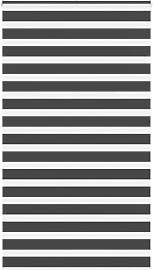 vidaXL Doppelrollo Schwarz 130x230 cm Stoffbreite