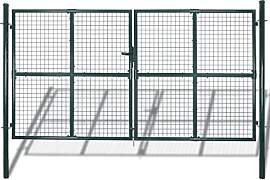 vidaXL Doppeltor Zauntor Doppelflügeltor Garten