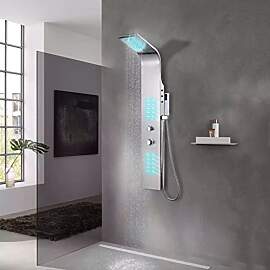 vidaXL Duschpaneel Edelstahl Regendusche