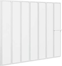 vidaXL Duschwand 140 x 168 cm 7 Paneele mit