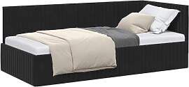 vidaXL Eckbettgestell mit Kopfteil Schwarz 90 cm x 
