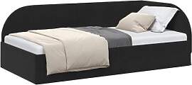 vidaXL Eckbettgestell mit Kopfteil Schwarz 90 cm x 