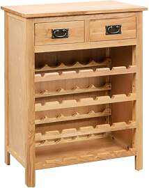 vidaXL Eicheholz Weinschrank 72x32x90 cm Weinregal 