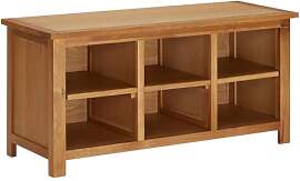 vidaXL Eichenholz Massiv Schuhregal mit 6 Fächern 