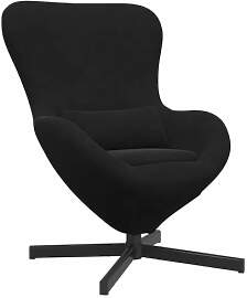 vidaXL Eiersessel Schwarz 63 x 73 x 90 cm Samt,
