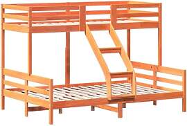 vidaXL Etagenbett, Hochbett mit Leitplanken,