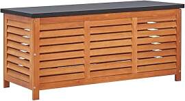 vidaXL Eukalyptusholz Massiv Gartenbox Kissenbox