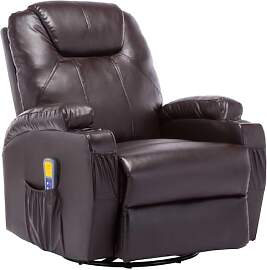 vidaXL Fernsehsessel Braun Massagesessel