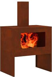 vidaXL Feuerplatz Braun 60 x 40 x 96 cm