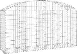 vidaXL Gabione mit Hochbogen, Steinkorb Drahtkorb, 