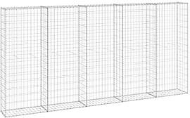 vidaXL Gabionenwand mit Abdeckung Gabione