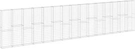 vidaXL Gabionenwand mit Abdeckung Gabione