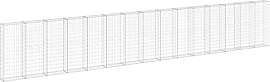 vidaXL Gabionenwand mit Abdeckung Gabione