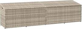 vidaXL Garten-Auflagenbox Hellgrau 220x50x58 cm