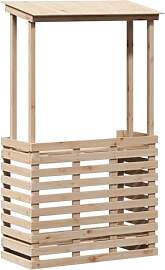 vidaXL Garten Bartisch mit Dach, Gartentisch mit 2 