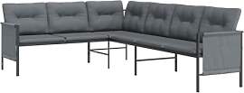 vidaXL Garten Ecksofa, Gartensofa mit
