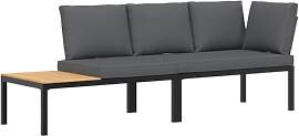 vidaXL Garten Sofa Garnitur 3-TLG., Gartenmöbel