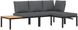vidaXL Garten Sofa Garnitur 3-TLG., Gartenmöbel
