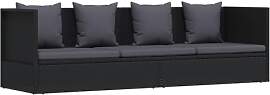 vidaXL Garten-Sofabett mit Kissen Gartensofa